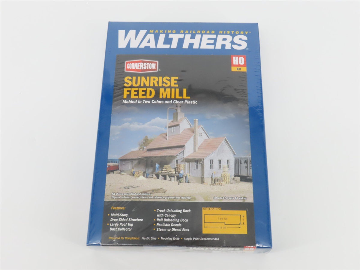 HO 1/87 Scale Walthers Cornerstone Kit 933-3061 Sunrise Feed Mill - Sealed