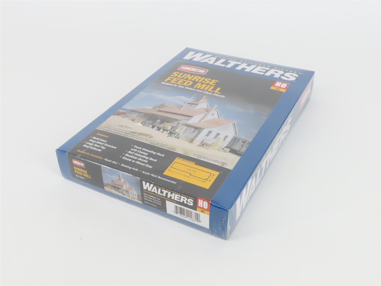 HO 1/87 Scale Walthers Cornerstone Kit 933-3061 Sunrise Feed Mill - Sealed