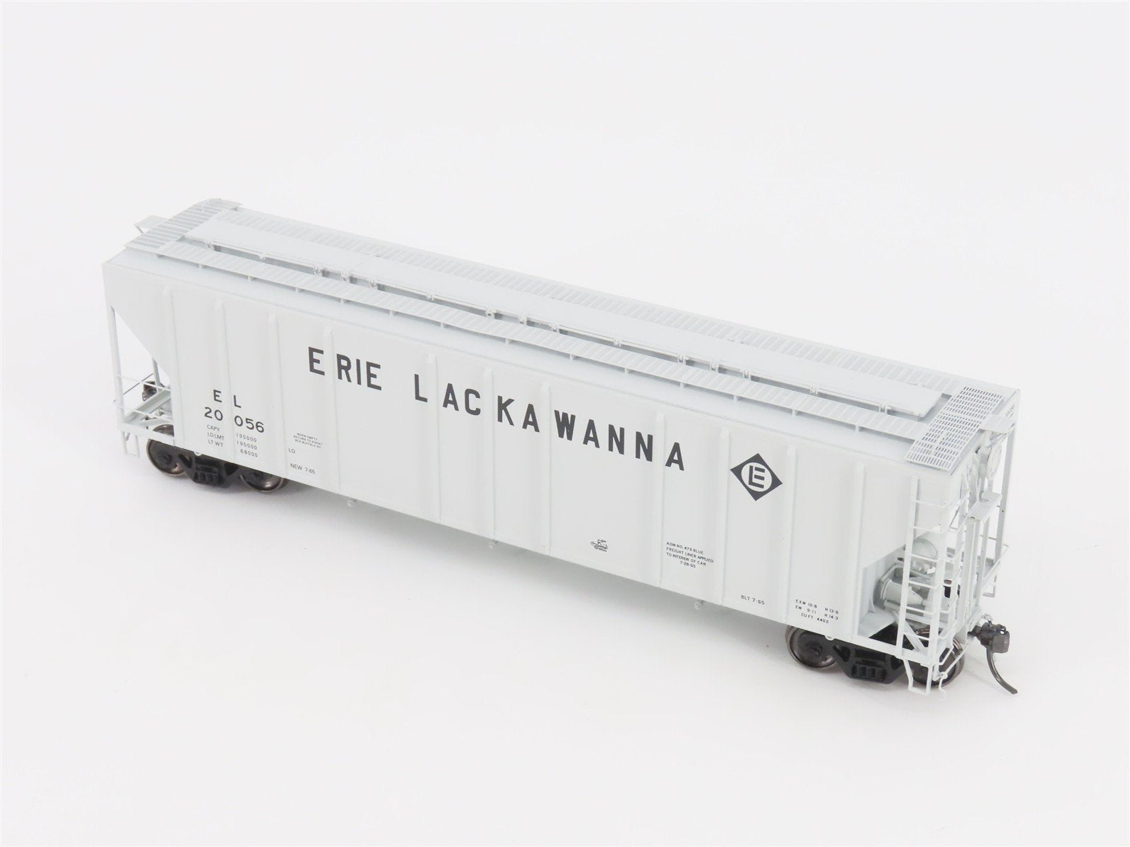 HO Scale ExactRail Platinum EP-80174-2 EL Erie Lackawanna 3-Bay Hopper #20056