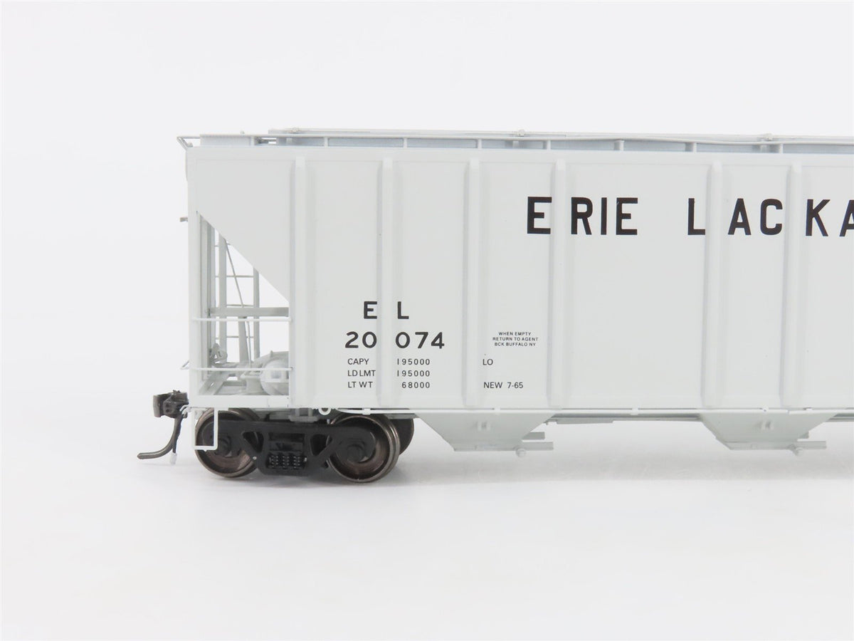 HO Scale ExactRail Platinum EP-80174-6 EL Erie Lackawanna 3-Bay Hopper #20074