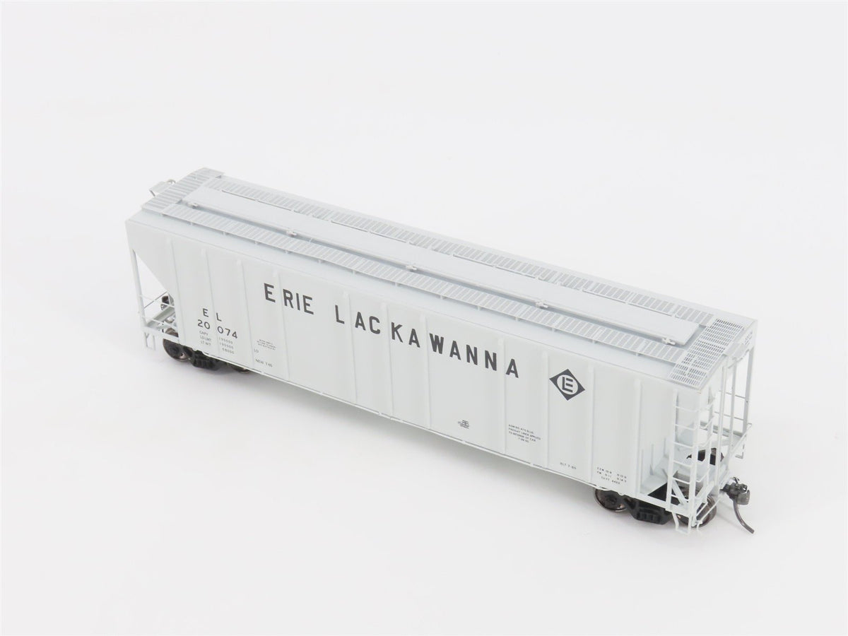 HO Scale ExactRail Platinum EP-80174-6 EL Erie Lackawanna 3-Bay Hopper #20074
