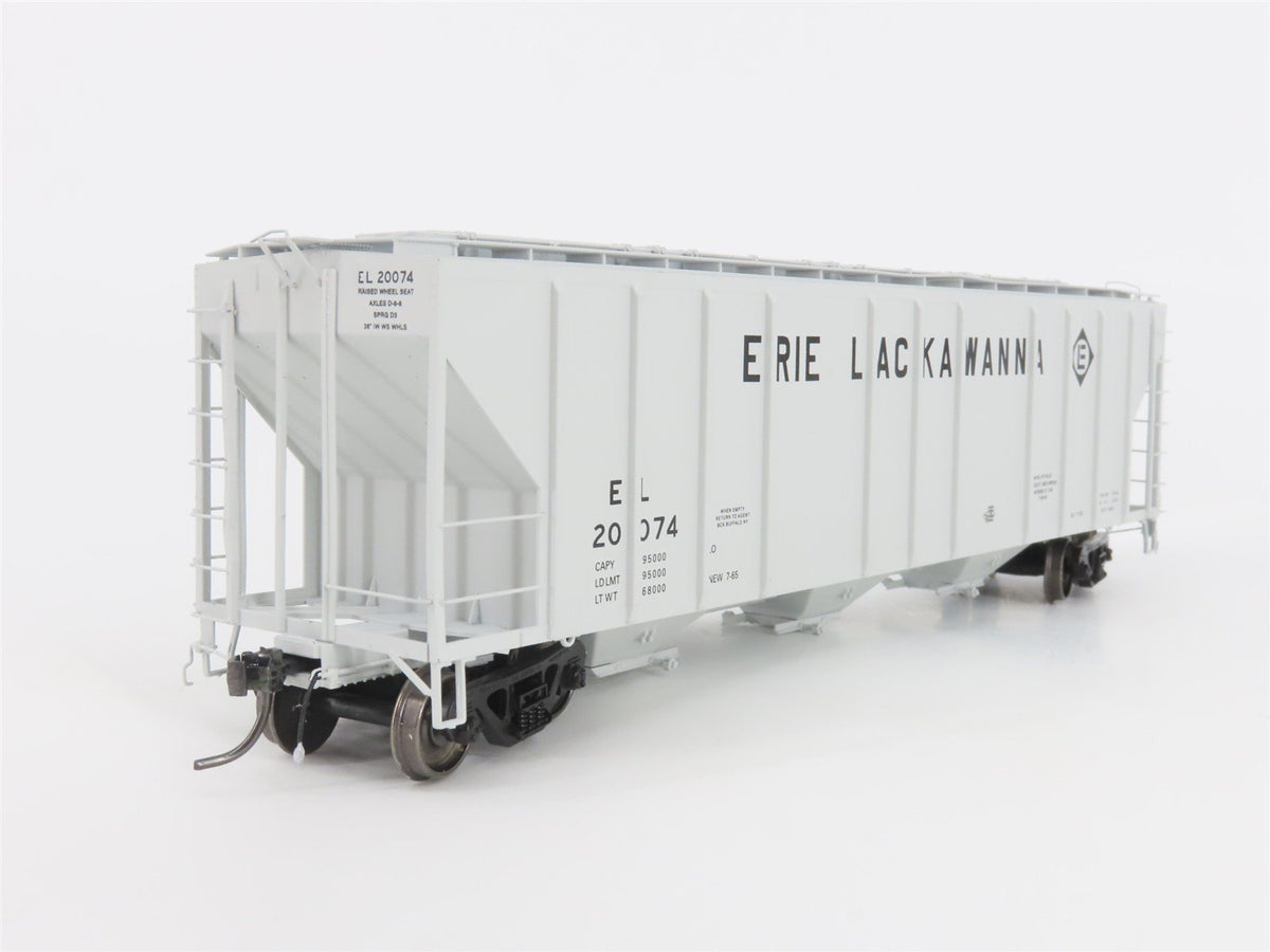 HO Scale ExactRail Platinum EP-80174-6 EL Erie Lackawanna 3-Bay Hopper #20074