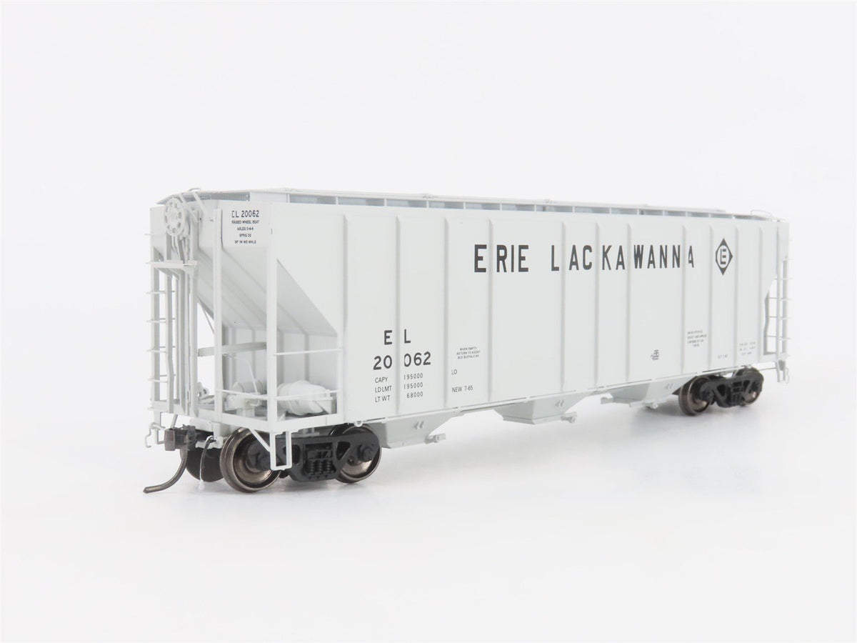 HO Scale ExactRail Platinum EP-80174-5 EL Erie Lackawanna 3-Bay Hopper #20062