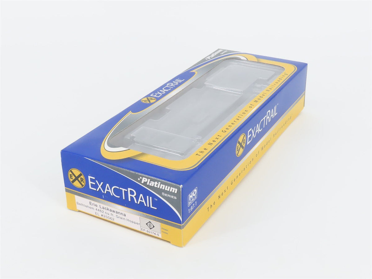 HO Scale ExactRail Platinum EP-80174-5 EL Erie Lackawanna 3-Bay Hopper #20062