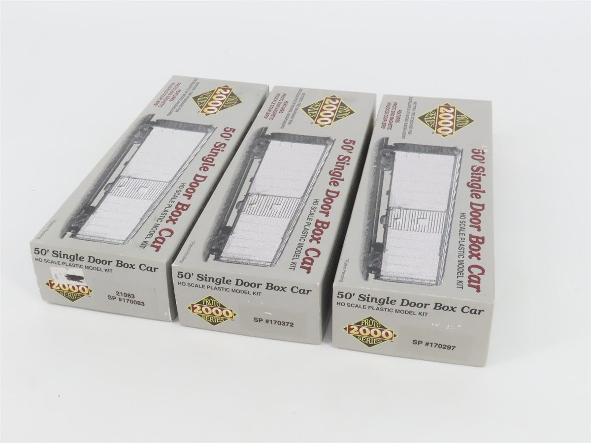 LOT of 3 HO Scale Life-Like Proto 2000 Kits SP Southern Pacific 50&#39; Box Cars