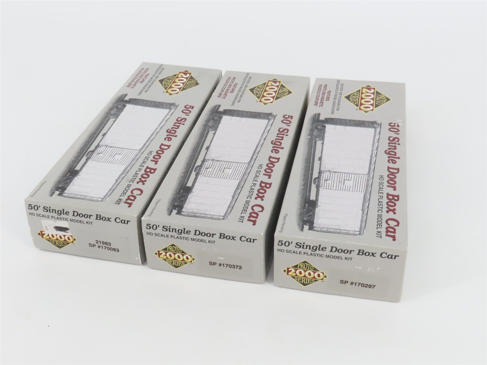 LOT of 3 HO Scale Life-Like Proto 2000 Kits SP Southern Pacific 50' Box Cars