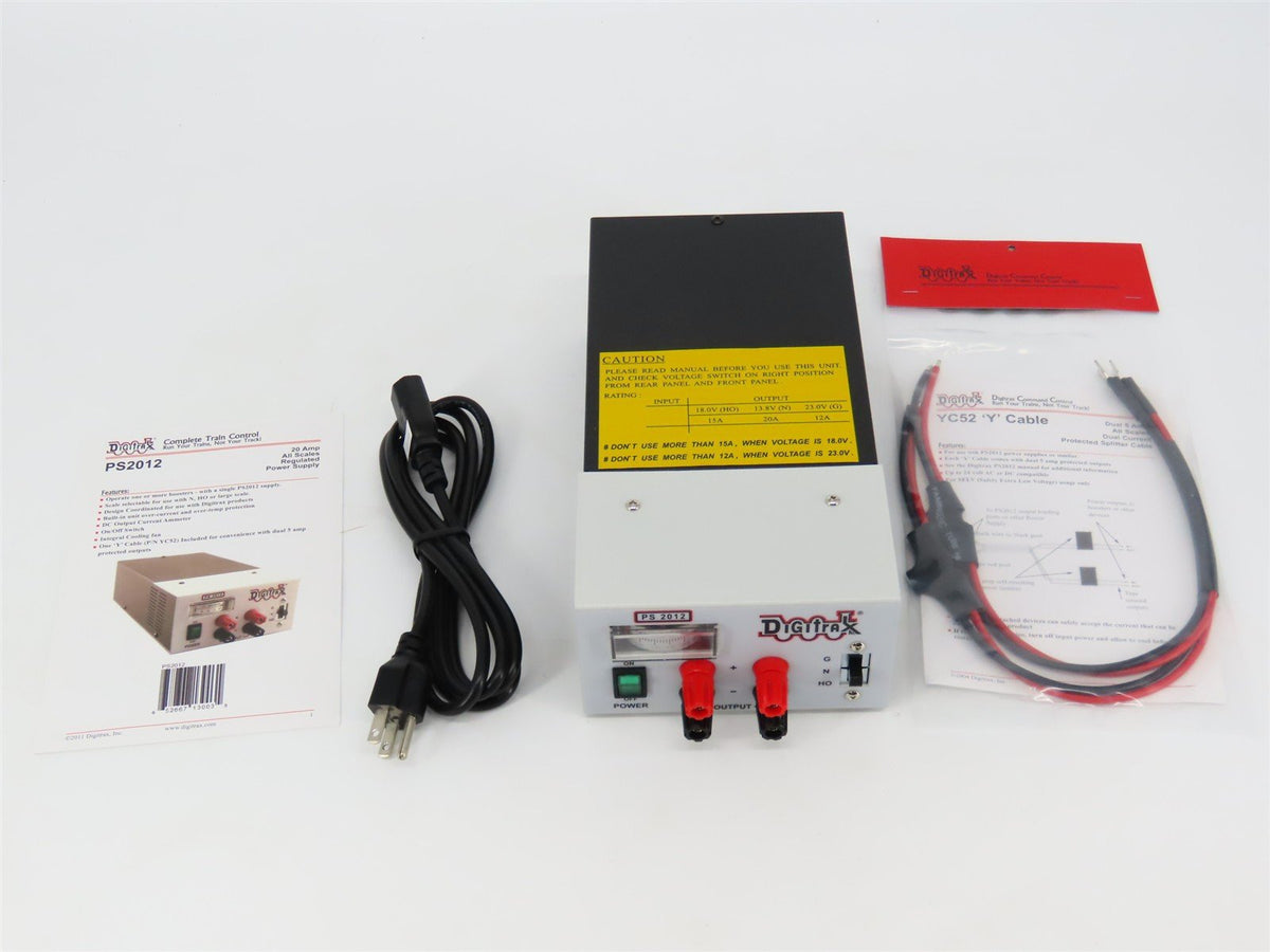 Digitrax PS2012 Regulated 20 Amp DC Power Supply for N, HO &amp; G Scale