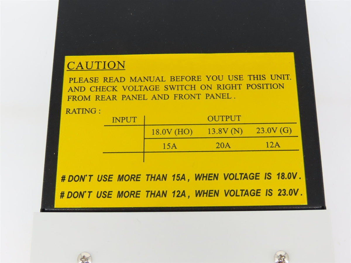 Digitrax PS2012 Regulated 20 Amp DC Power Supply for N, HO &amp; G Scale