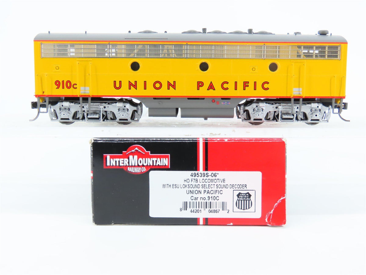 HO InterMountain 49539S-06 UP Union Pacific EMD F7B Diesel #910C w/ DCC &amp; Sound