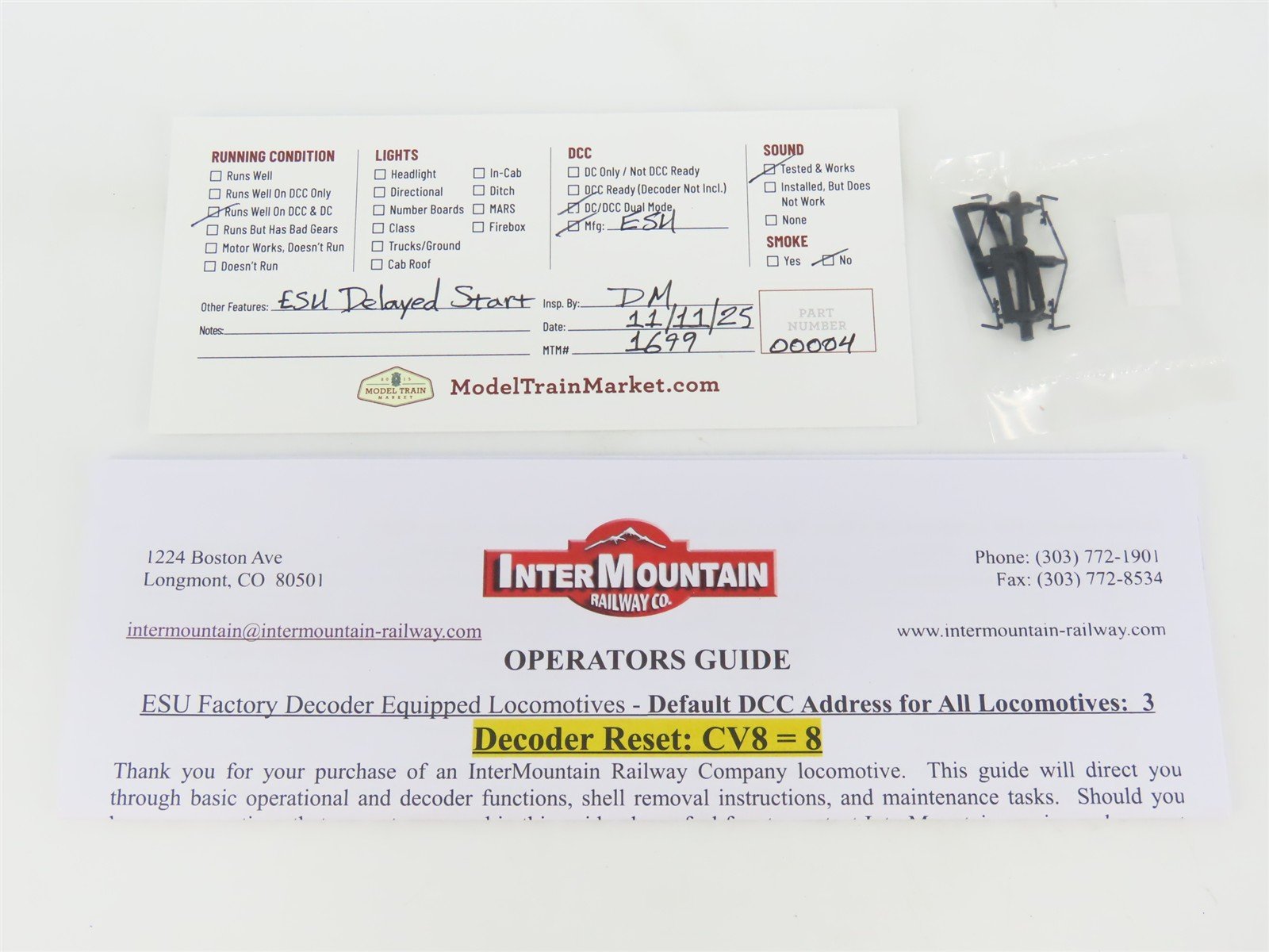 HO InterMountain 49539S-05 UP Union Pacific EMD F7B Diesel #910B w/ DCC & Sound