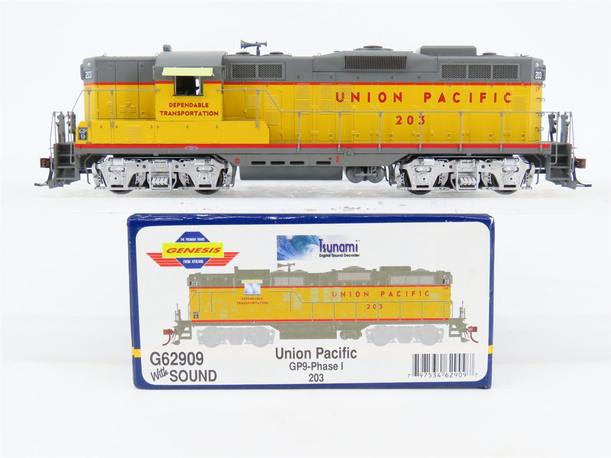 HO Athearn Genesis G62909 UP Union Pacific GP9 Ph. I Diesel #203 w/ DCC &amp; Sound