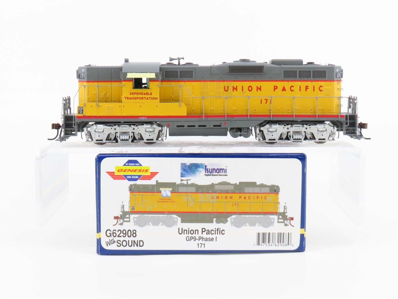 HO Athearn Genesis G62908 UP Union Pacific GP9 Ph. I Diesel #171 w/ DCC & Sound