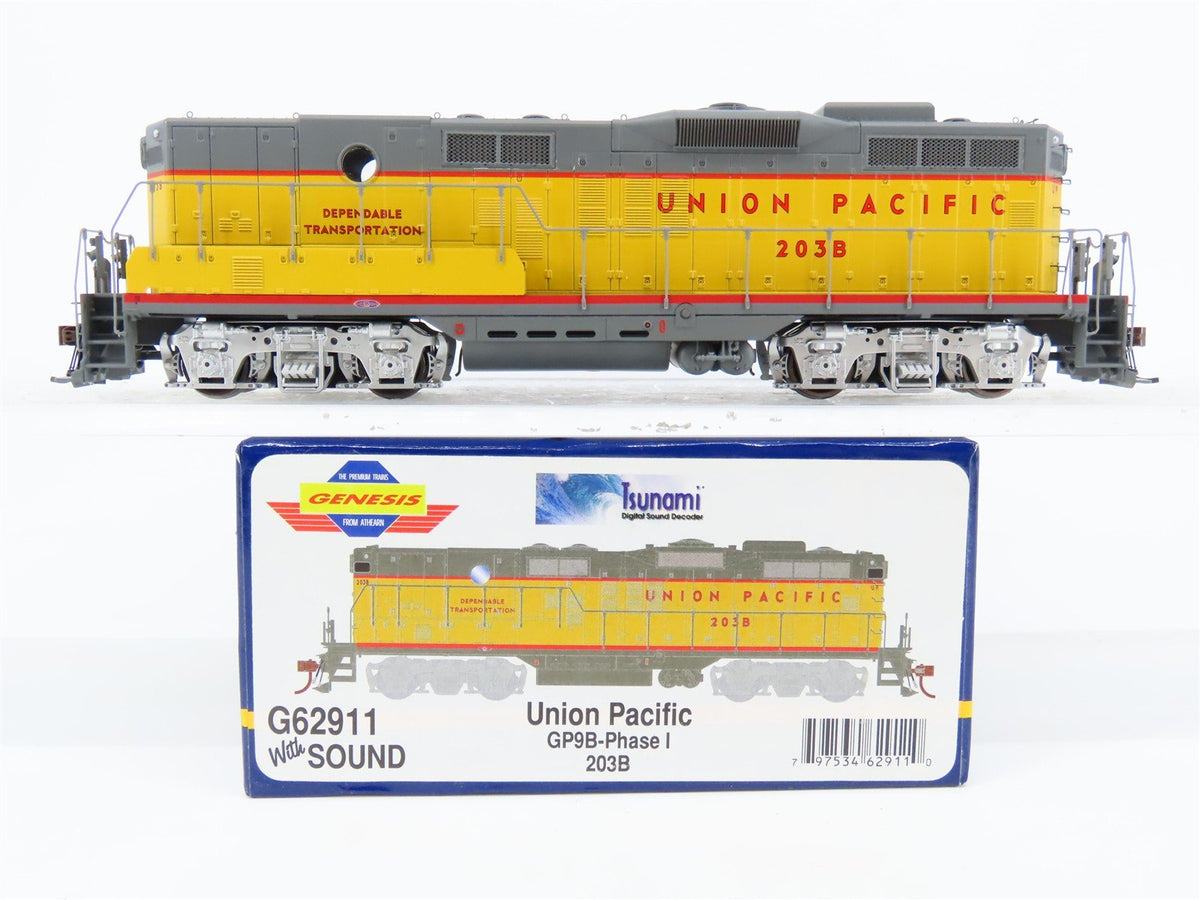 HO Athearn Genesis G62911 UP Union Pacific GP9B Ph. I Diesel #203B w/DCC &amp; Sound