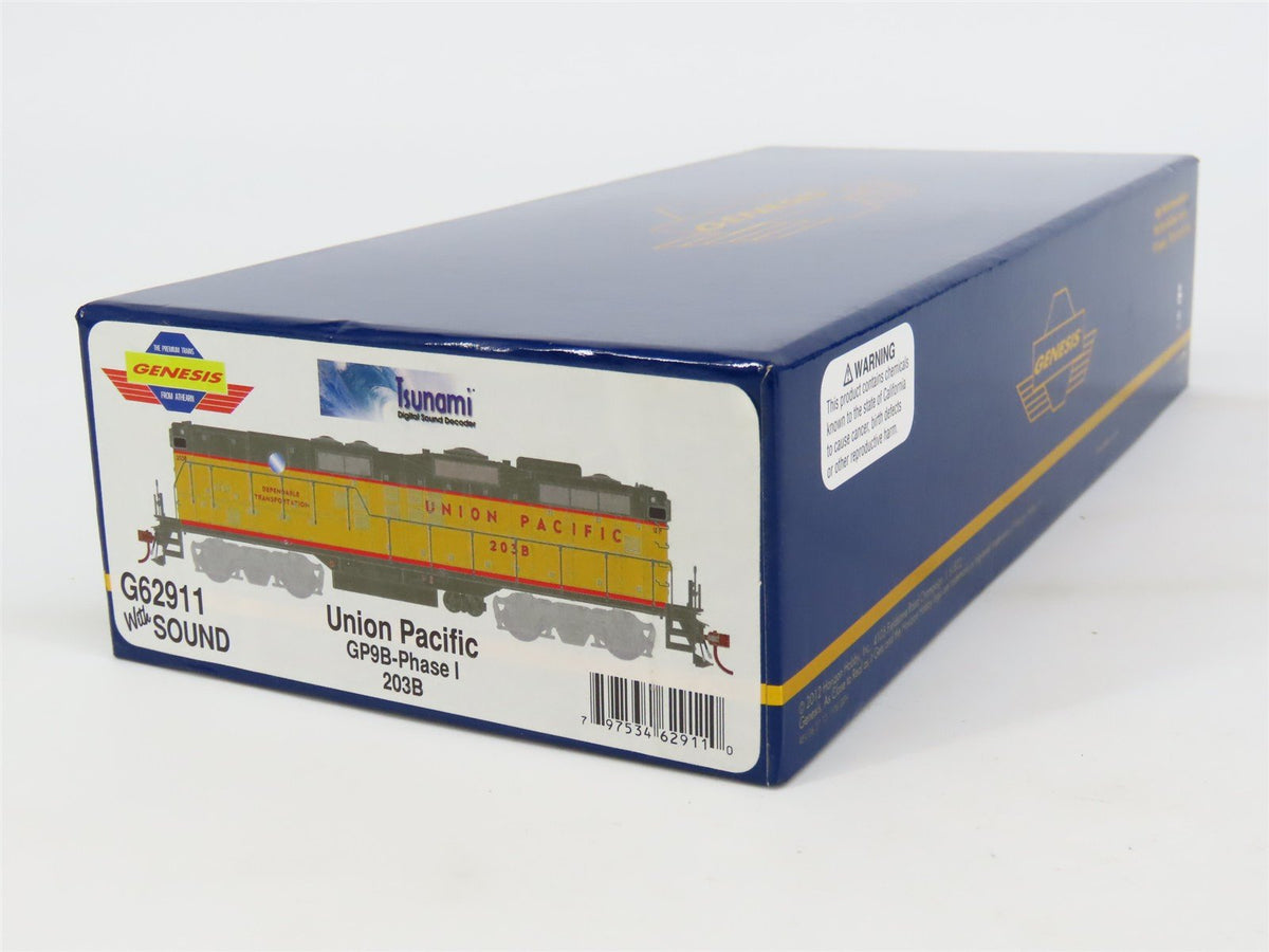 HO Athearn Genesis G62911 UP Union Pacific GP9B Ph. I Diesel #203B w/DCC &amp; Sound