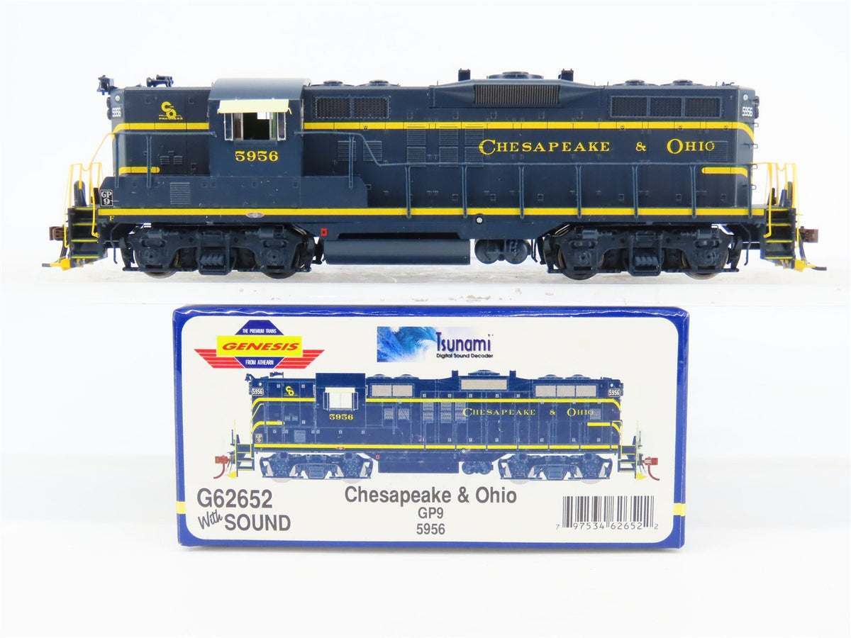 HO Athearn Genesis G62652 C&amp;O Chesapeake &amp; Ohio GP9 Diesel #5956 w/ DCC &amp; Sound