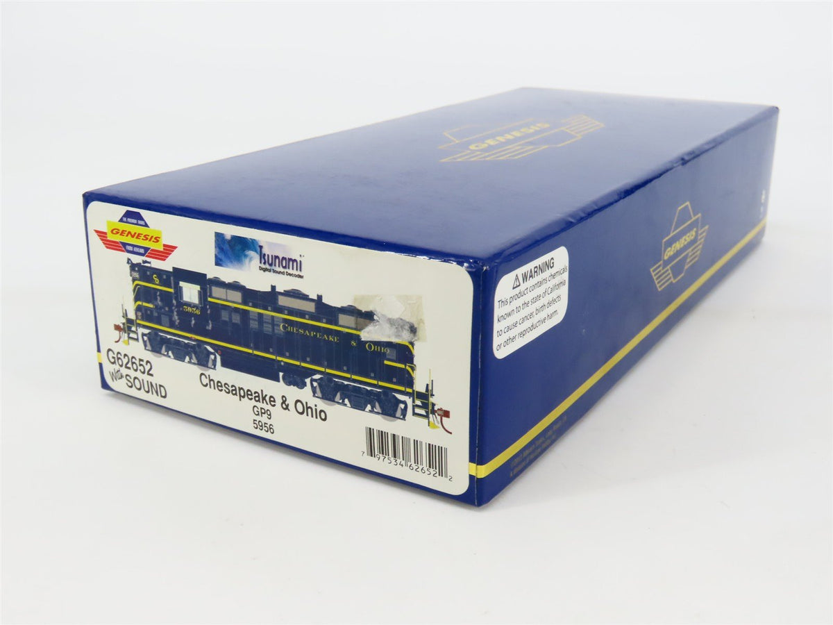 HO Athearn Genesis G62652 C&amp;O Chesapeake &amp; Ohio GP9 Diesel #5956 w/ DCC &amp; Sound