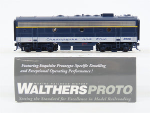 HO Walthers Proto C&O Chesapeake & Ohio EMD F7B Diesel #8506 w/ DCC & Sound