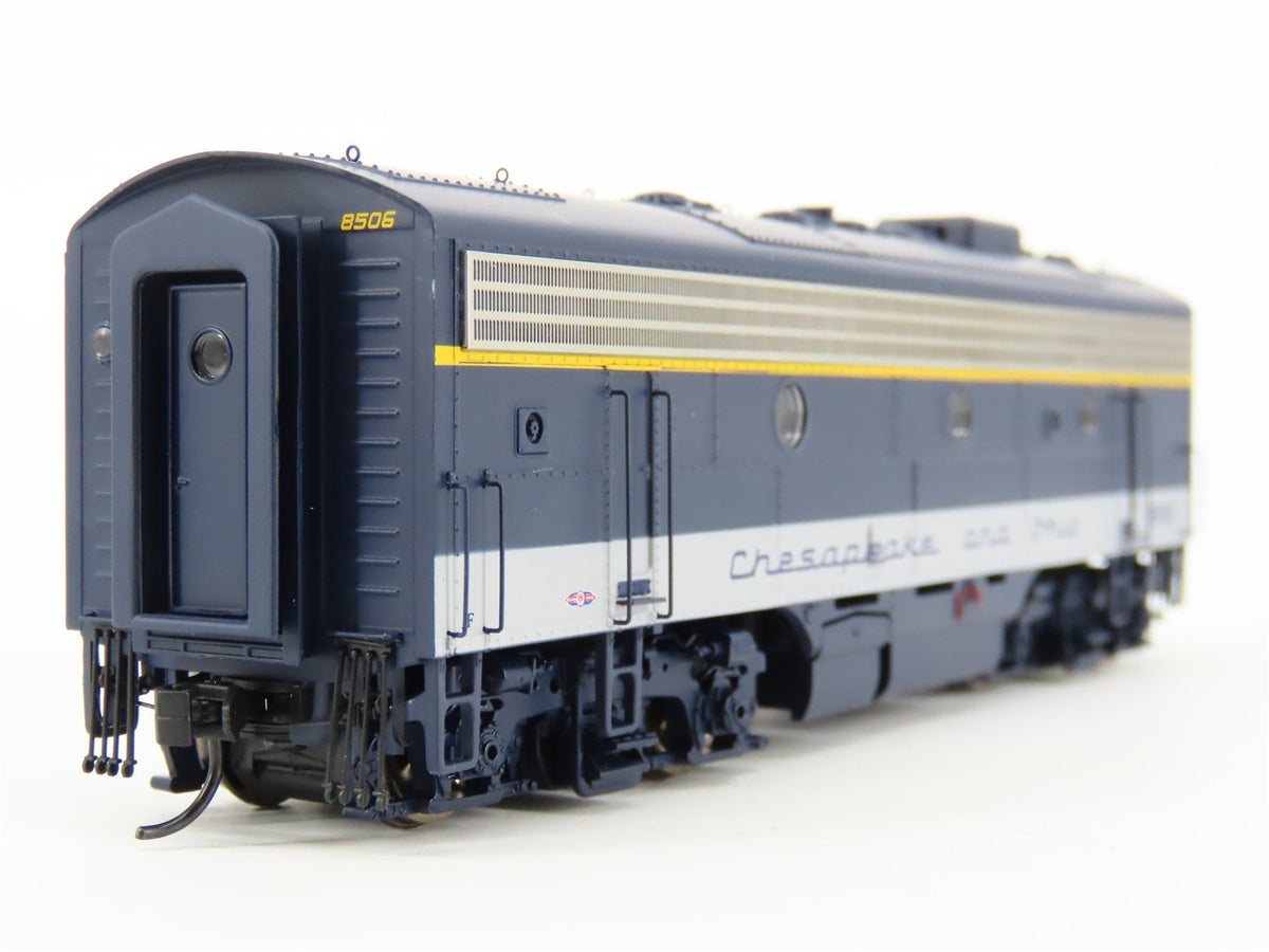 HO Walthers Proto C&amp;O Chesapeake &amp; Ohio EMD F7B Diesel #8506 w/ DCC &amp; Sound