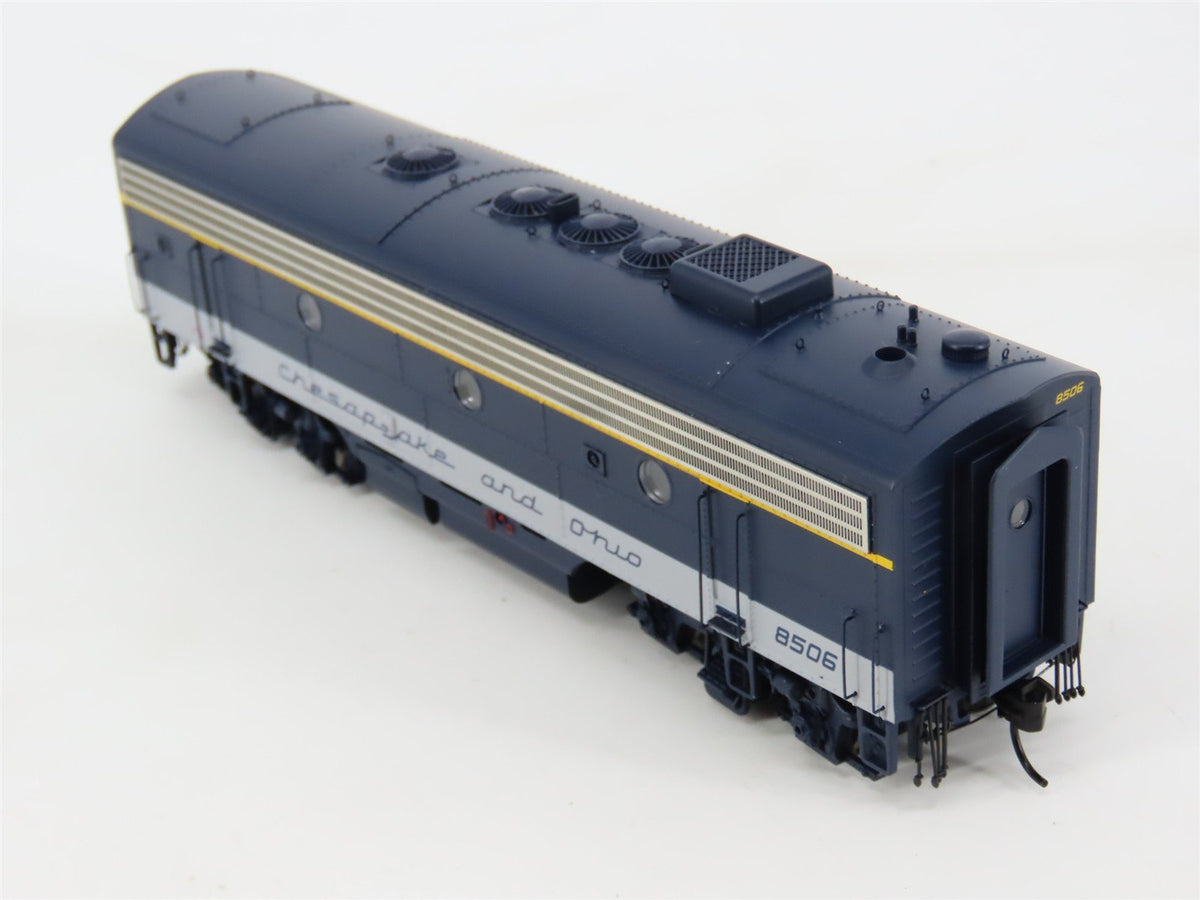 HO Walthers Proto C&amp;O Chesapeake &amp; Ohio EMD F7B Diesel #8506 w/ DCC &amp; Sound