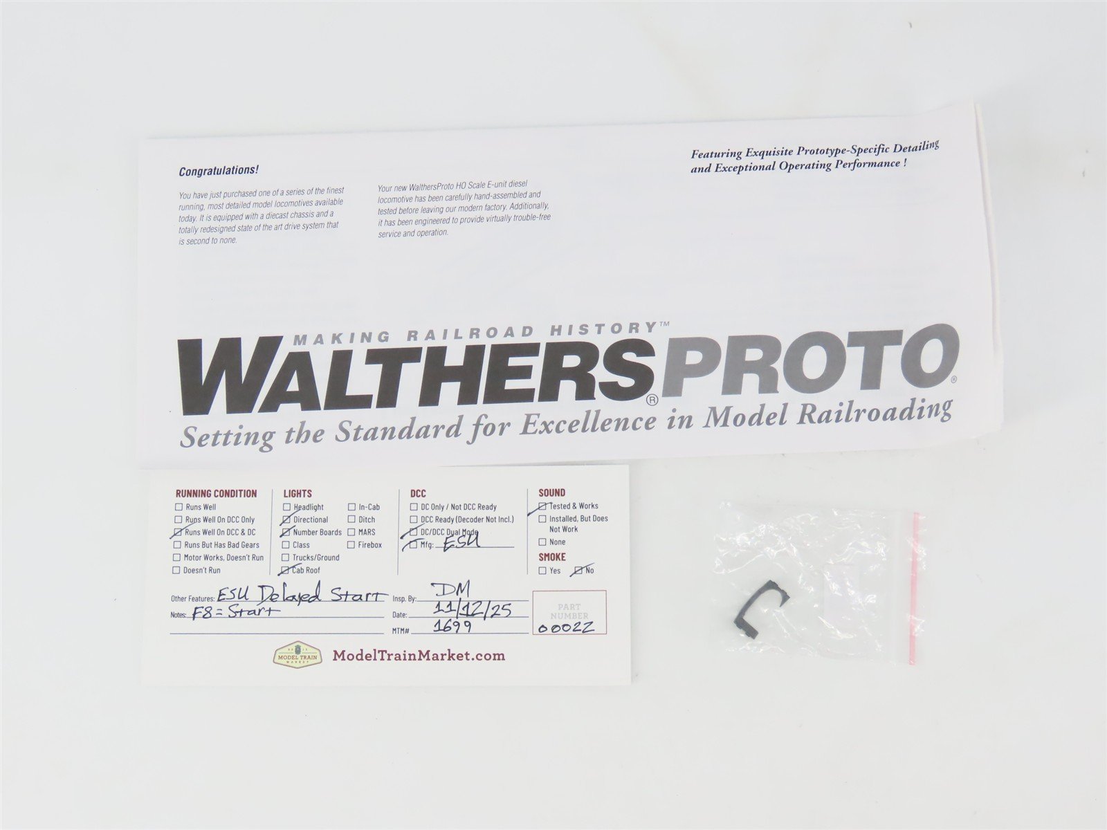 HO Walthers Proto 920-42379 UP Union Pacific EMD E9A Diesel #944 w/ DCC & Sound