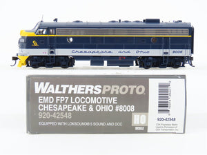 HO Walthers Proto 920-42548 C&O Chesapeake & Ohio FP7 Diesel #8008 w/DCC & Sound