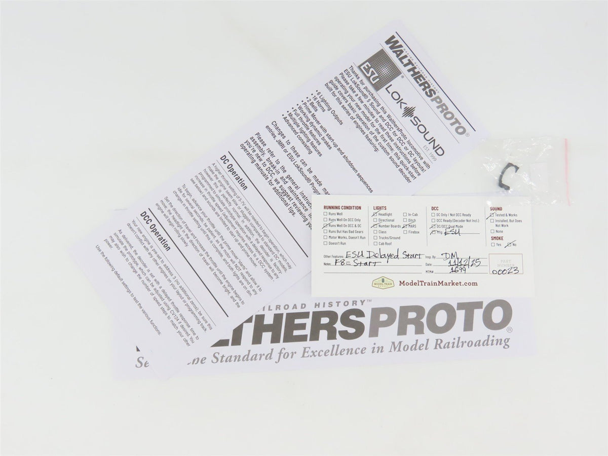 HO Walthers Proto 920-42548 C&amp;O Chesapeake &amp; Ohio FP7 Diesel #8008 w/DCC &amp; Sound