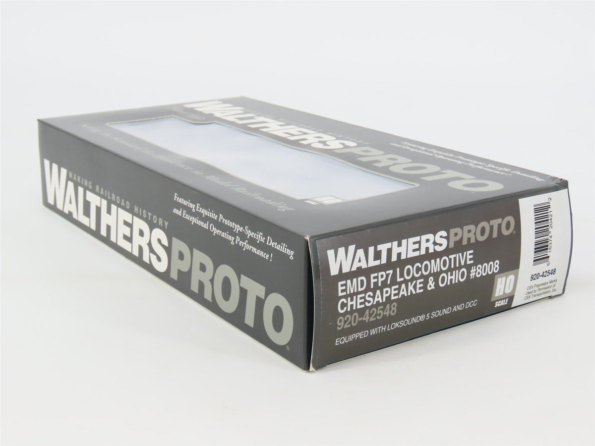 HO Walthers Proto 920-42548 C&amp;O Chesapeake &amp; Ohio FP7 Diesel #8008 w/DCC &amp; Sound