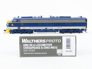 HO Walthers Proto 920-42362 C&O Chesapeake & Ohio E8A Diesel #4012 w/DCC & Sound