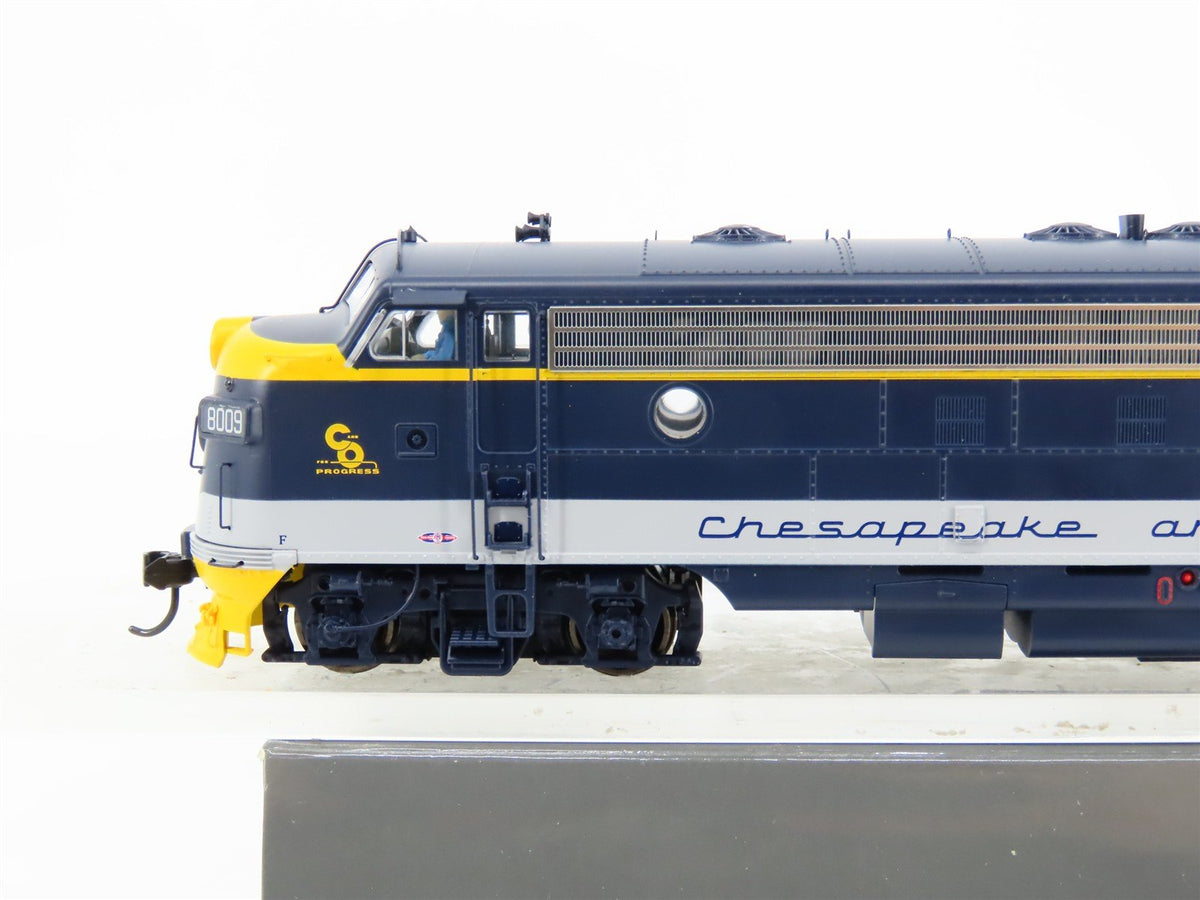 HO Walthers Proto C&amp;O Chesapeake &amp; Ohio EMD FP7 Diesel #8009 w/DCC &amp; Sound