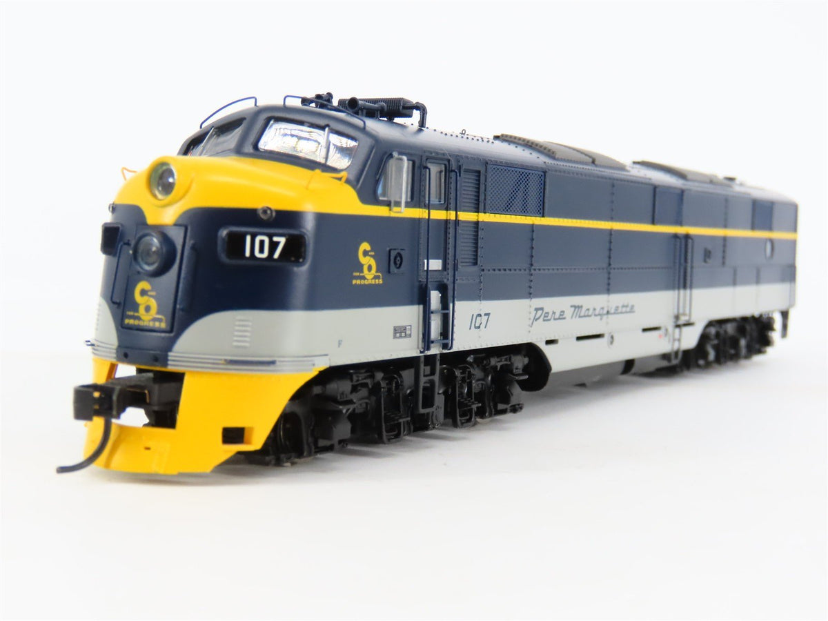 HO Walthers Proto 920-40997 C&amp;O &quot;Pere Marquette&quot; E7A Diesel #107 w/ DCC &amp; Sound