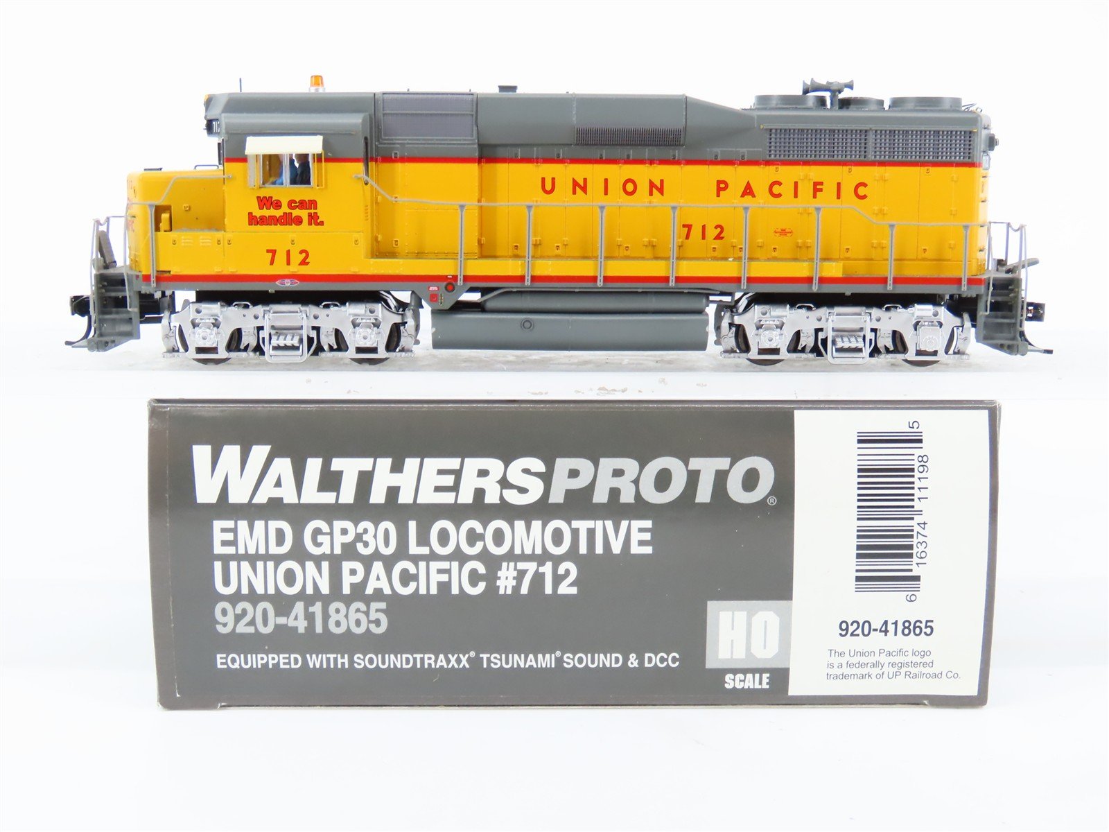HO Walthers Proto 920-41865 UP Union Pacific EMD GP30 Diesel #712 w/ DCC & Sound
