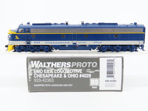 HO Walthers Proto 920-42363 C&O Chesapeake & Ohio E8A Diesel #4029 w/DCC & Sound