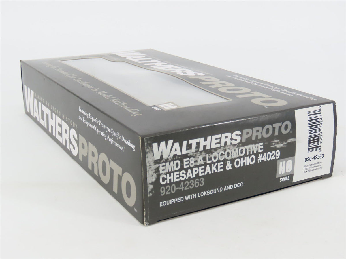 HO Walthers Proto 920-42363 C&amp;O Chesapeake &amp; Ohio E8A Diesel #4029 w/DCC &amp; Sound