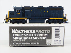 HO Walthers Proto 920-42155 C&O EMD GP35 Ph. II Diesel #3584 w/ DCC & Sound