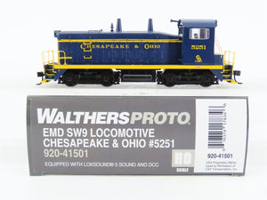 HO Walthers Proto 920-41501 C&O Chesapeake & Ohio SW9 Diesel #5251 w/DCC & Sound