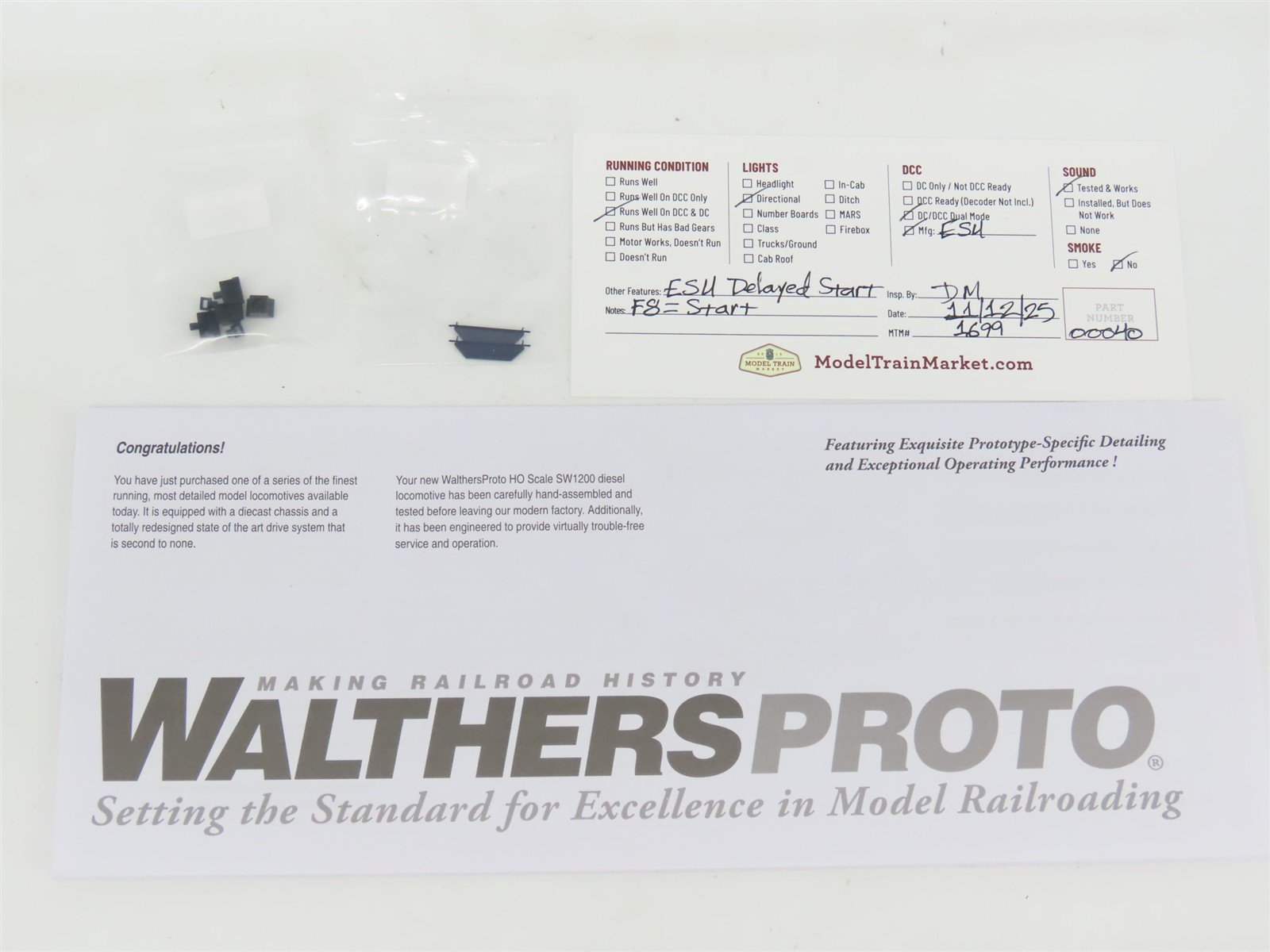 HO Walthers Proto 920-41501 C&O Chesapeake & Ohio SW9 Diesel #5251 w/DCC & Sound