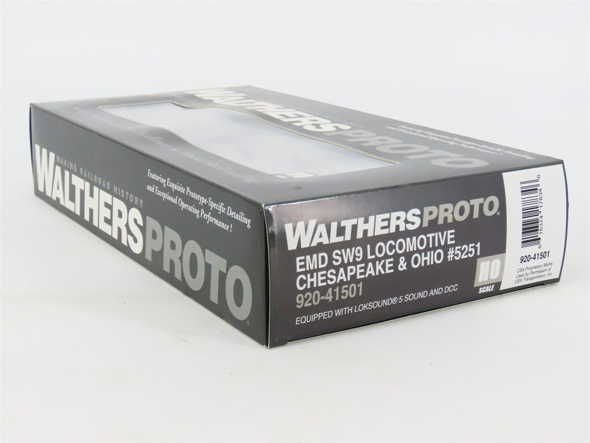 HO Walthers Proto 920-41501 C&amp;O Chesapeake &amp; Ohio SW9 Diesel #5251 w/DCC &amp; Sound