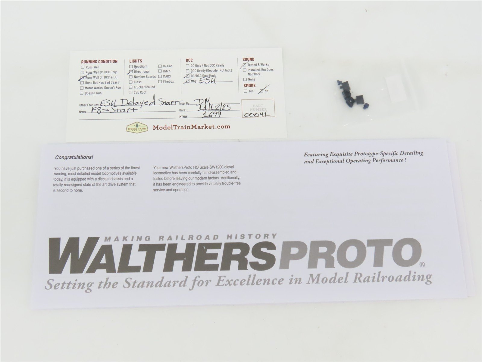 HO Walthers Proto 920-41502 C&O Chesapeake & Ohio SW9 Diesel #5257 w/DCC & Sound