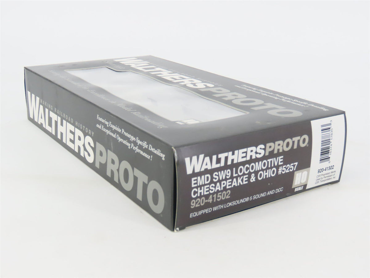 HO Walthers Proto 920-41502 C&amp;O Chesapeake &amp; Ohio SW9 Diesel #5257 w/DCC &amp; Sound