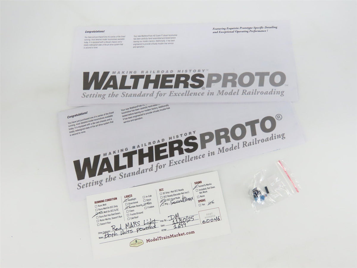 HO Walthers Proto 920-40912 C&amp;O Chesapeake &amp; Ohio F7A/B Diesel Set w/DCC &amp; Sound