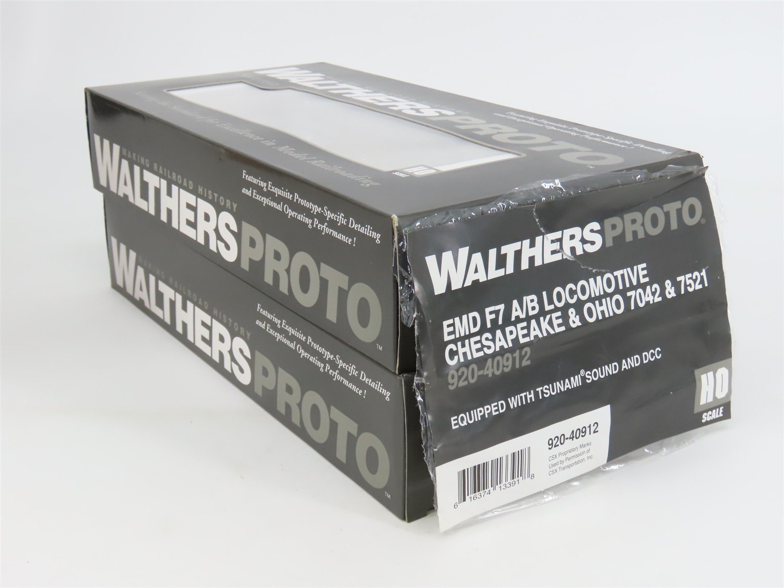 HO Walthers Proto 920-40912 C&O Chesapeake & Ohio F7A/B Diesel Set w/DCC & Sound