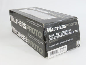 HO Walthers Proto 920-40912 C&O Chesapeake & Ohio F7A/B Diesel Set w/DCC & Sound