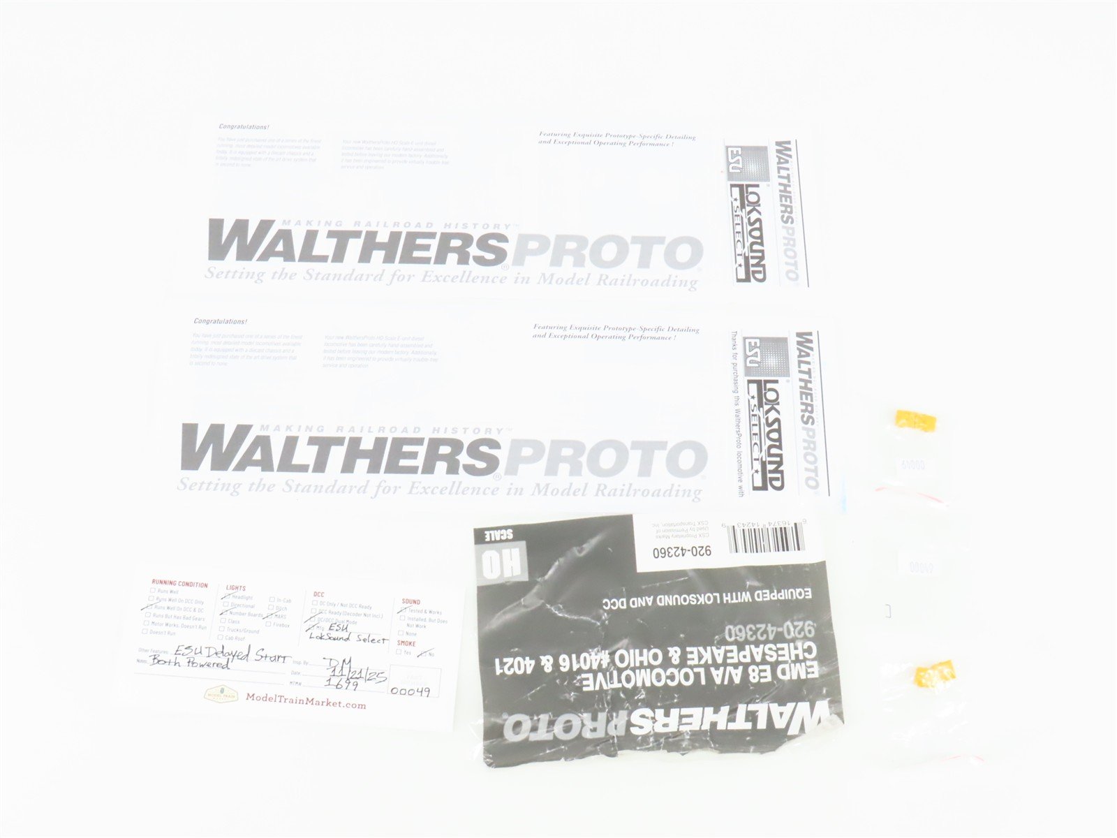 HO Walthers Proto 920-42360 C&O Chesapeake & Ohio E8A/A Diesel Set w/DCC & Sound