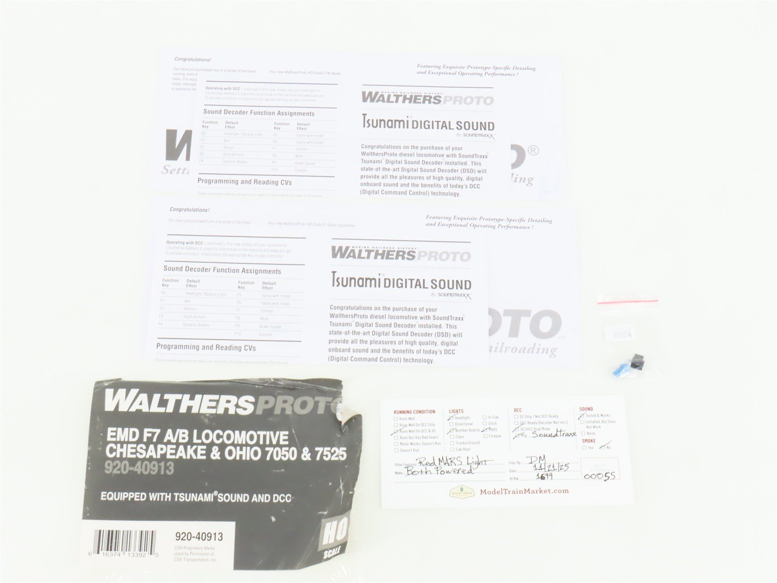 HO Walthers Proto 920-40913 C&O Chesapeake & Ohio F7A/B Diesel Set w/DCC & Sound