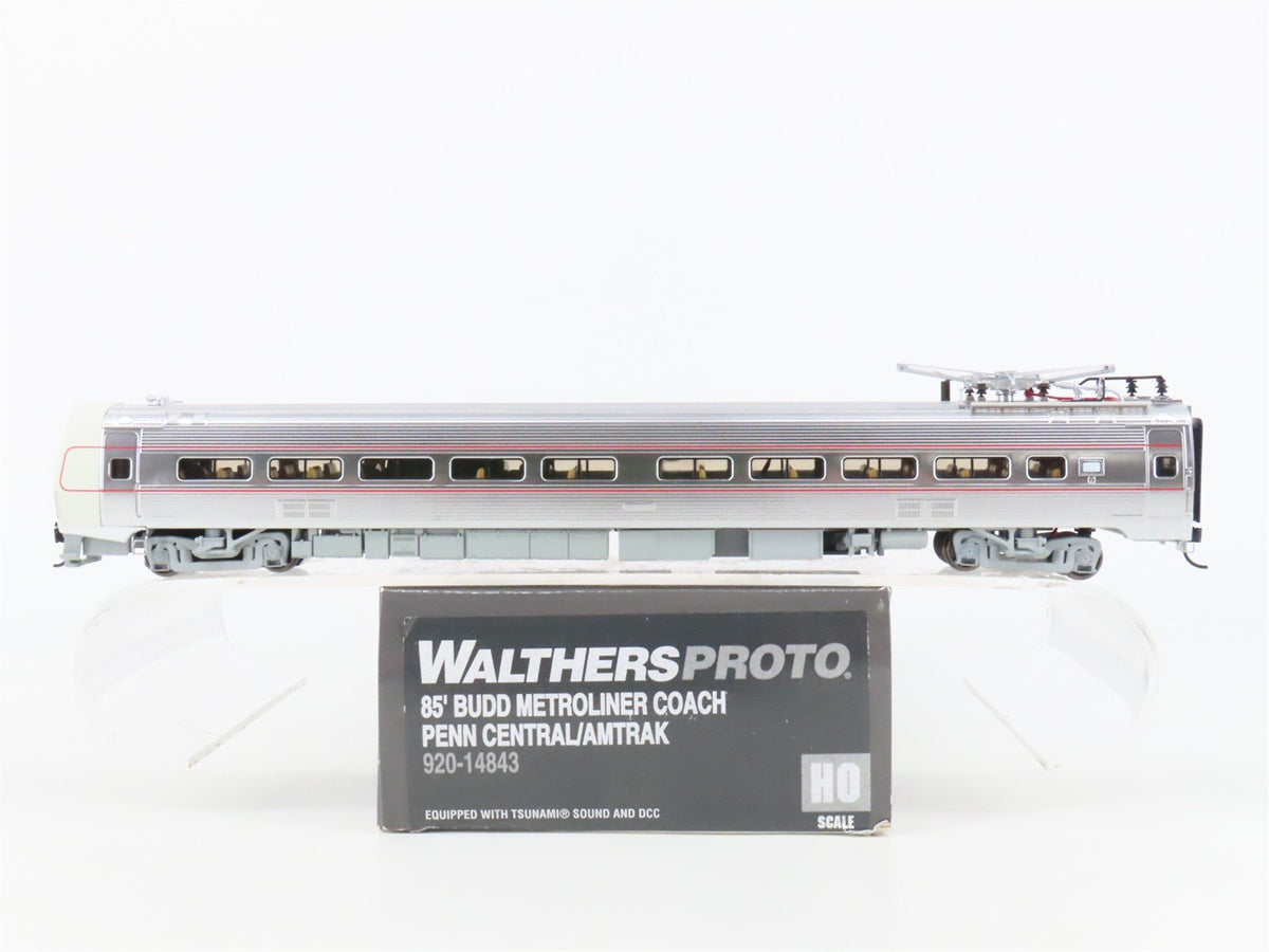 HO Walthers Proto 920-14843 PC/AMTK Budd 85&#39; Metroliner Electric w/ DCC &amp; Sound