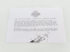 O Scale 2-Rail Atlas 6177-2 C&O Chesapeake & Ohio EMD SW9 Diesel Switcher #5244