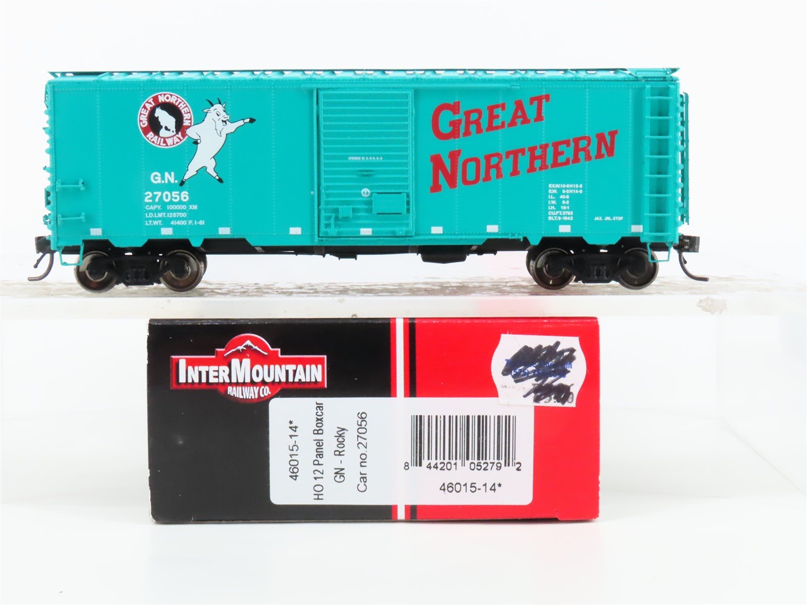 HO Scale InterMountain 46015-14* GN Great Northern "Goat" Box Car #27056