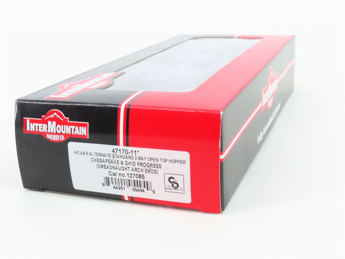 HO Scale InterMountain 47170-11* C&amp;O Chesapeake &amp; Ohio 2-Bay Open Hopper #127085