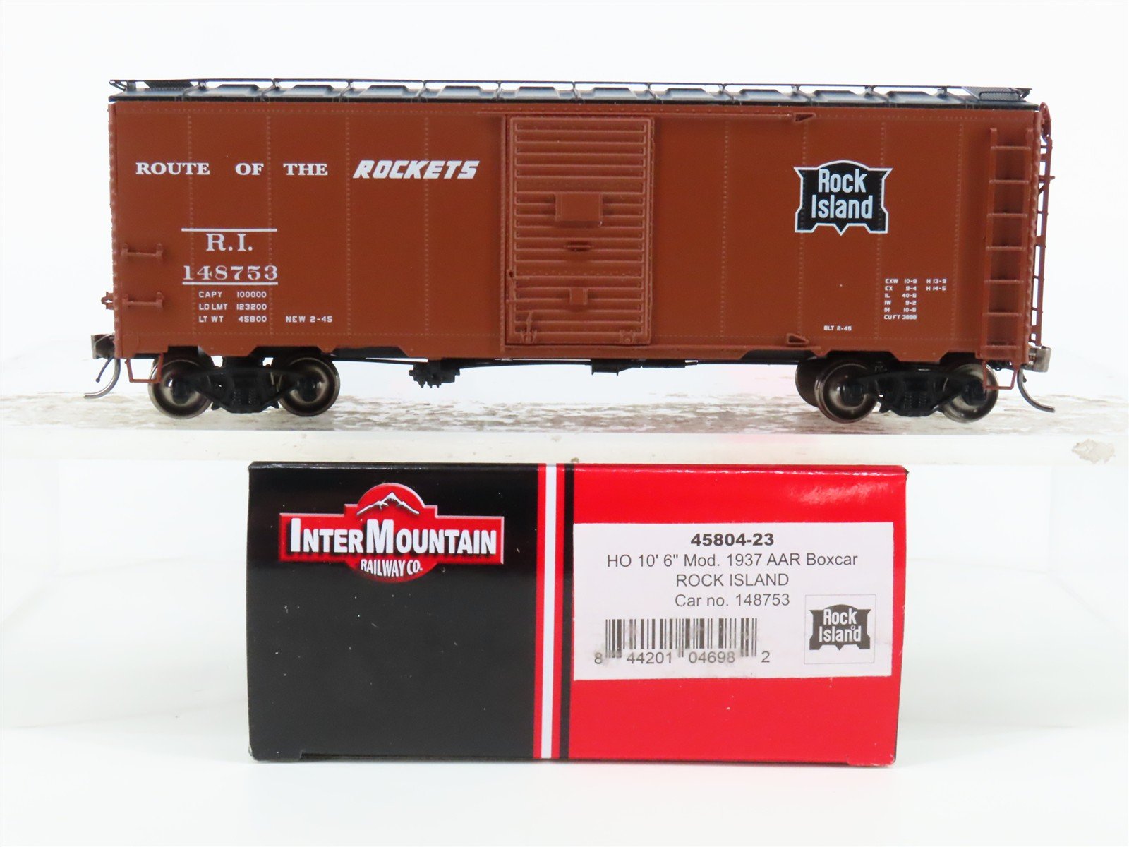 HO InterMountain 45804-23 RI Rock Island Route of the Rockets Box Car #148753