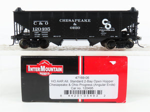 HO Scale InterMountain 47169-06 C&O Chesapeake & Ohio 2-Bay Open Hopper #120495